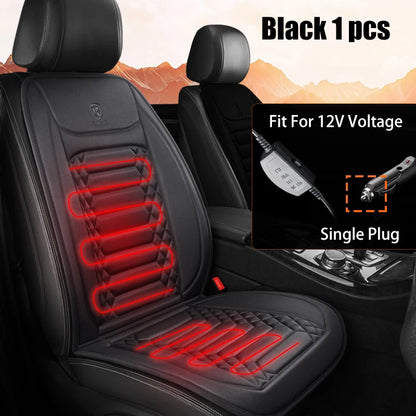 1/2PCS Winter Heated Car Seat Cover 12V 