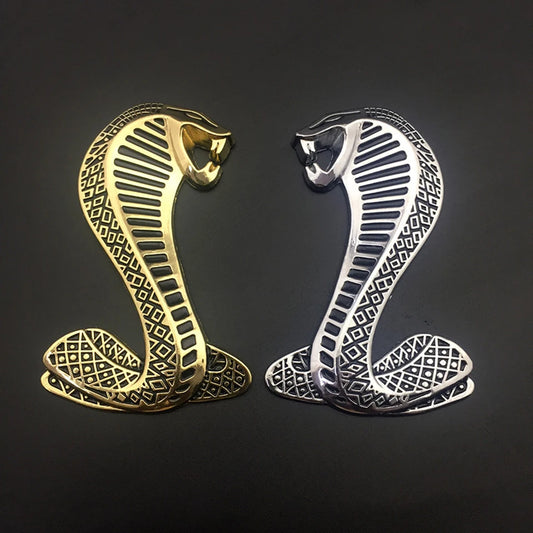 Emblema de cobra cobra de metal 3D