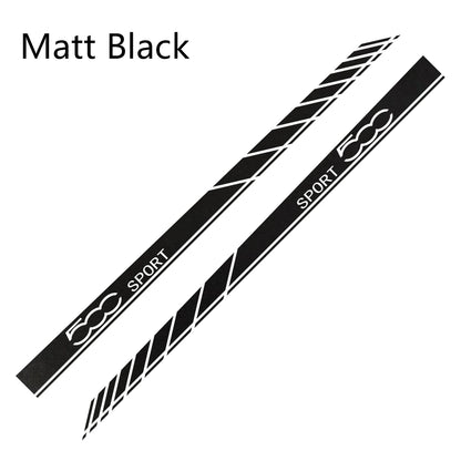 2Pcs Car Side Stripes Decal for 500 