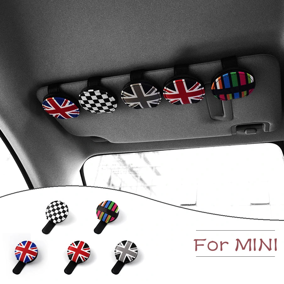 Porta occhiali portatile con clip per Mini