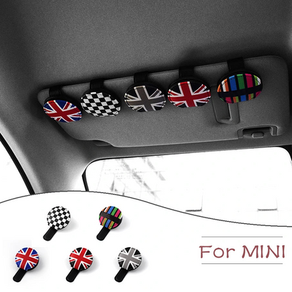 Porta occhiali portatile con clip per Mini