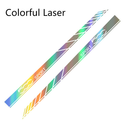 2Pcs Car Side Stripes Decal for 500 