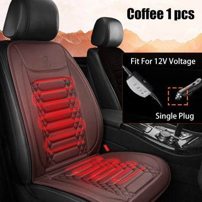 1/2PCS Winter Heated Car Seat Cover 12V 