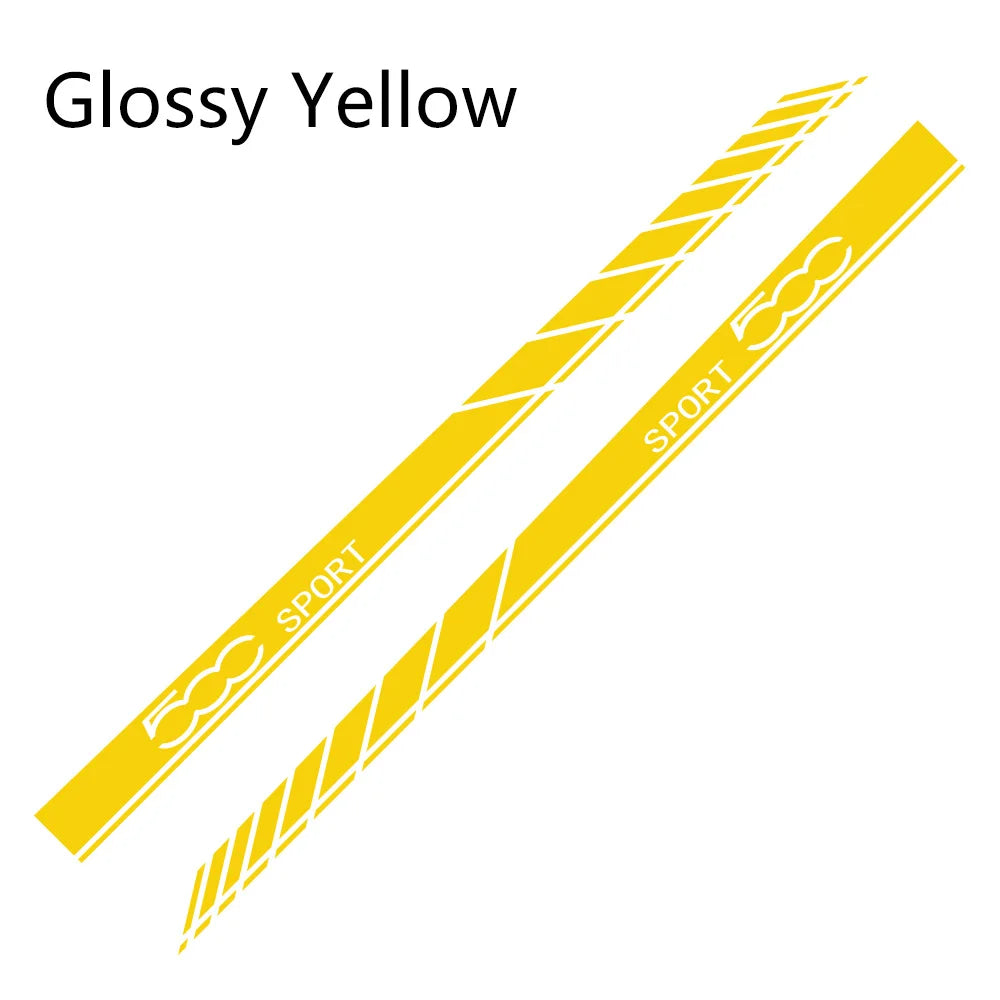 2Pcs Car Side Stripes Decal for 500 