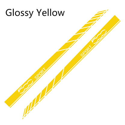 2Pcs Car Side Stripes Decal for 500 