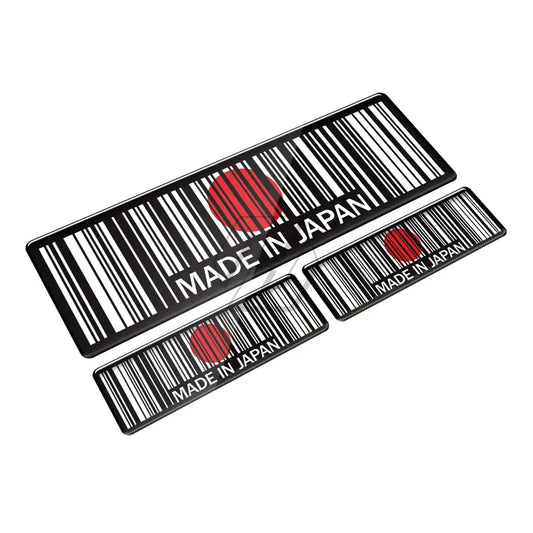 Premium Made In Barcode Decal Set