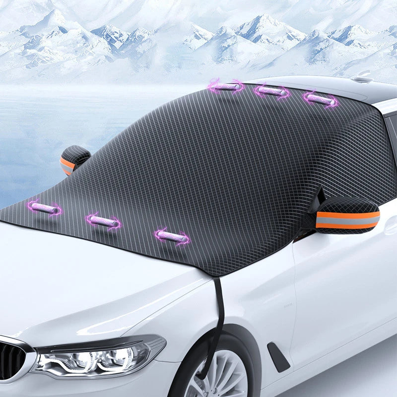 Capa magnética para neve frontal do carro 
