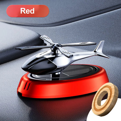 Car Air Freshener Solar Helicopter Decor