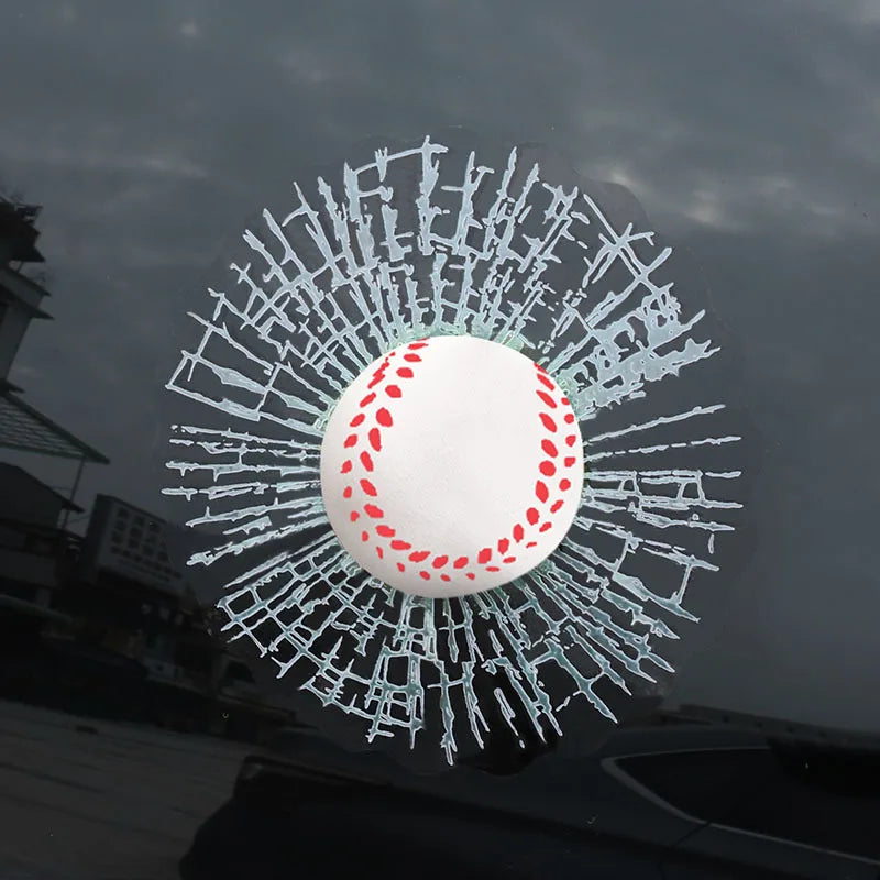 3D Sports Ball Crack Sticker