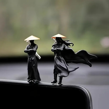 3PCS Mini Samurai Dashboard Decor 