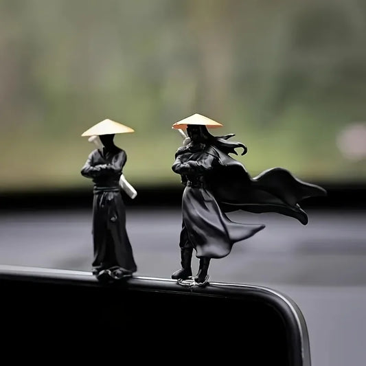 3PCS Mini Samurai Dashboard Decor 