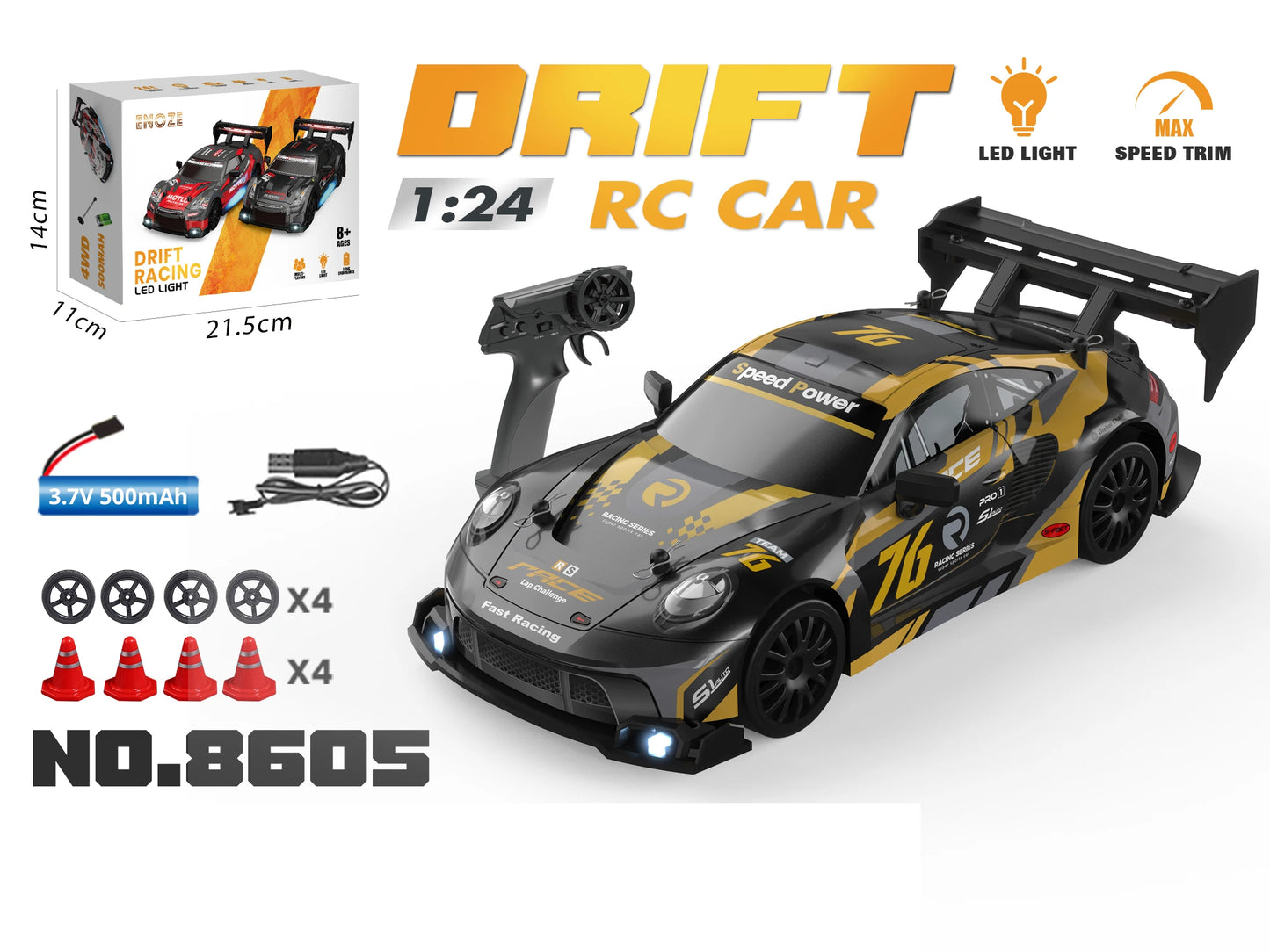 1:24 High-Speed RC Drift Car