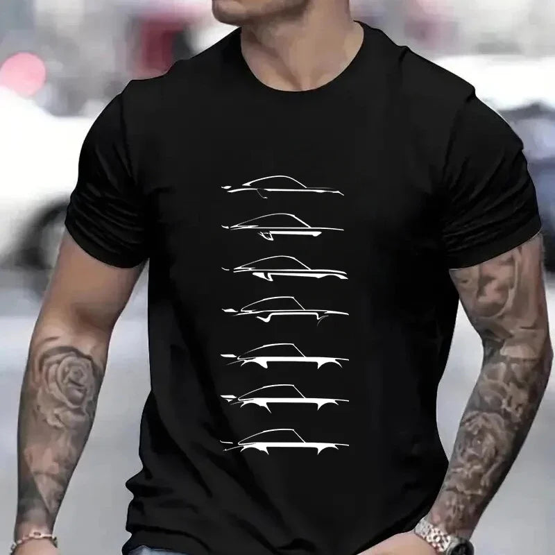 Camiseta masculina de automobilismo