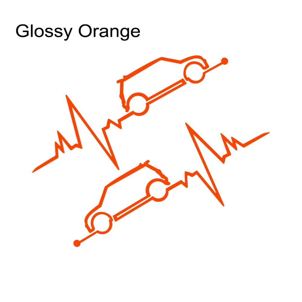 Car Window Heartbeat Sticker