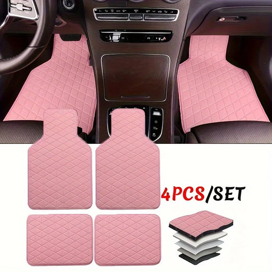 Luxury PU Leather Car Floor Mats