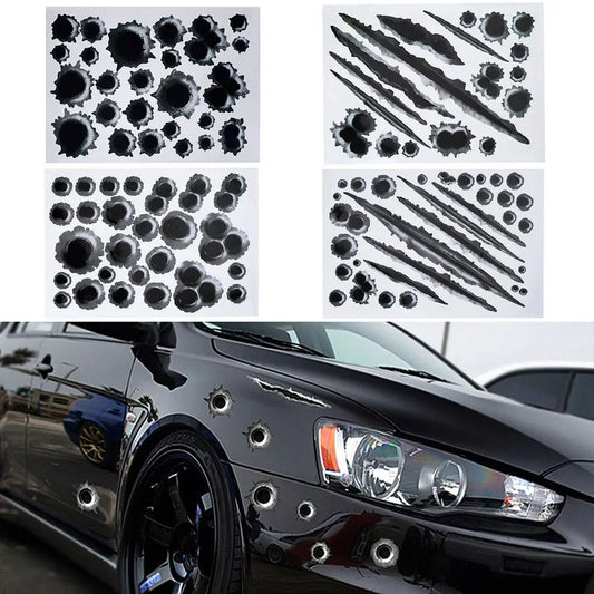 BULLET Hole & Scratch Car Aufkleber