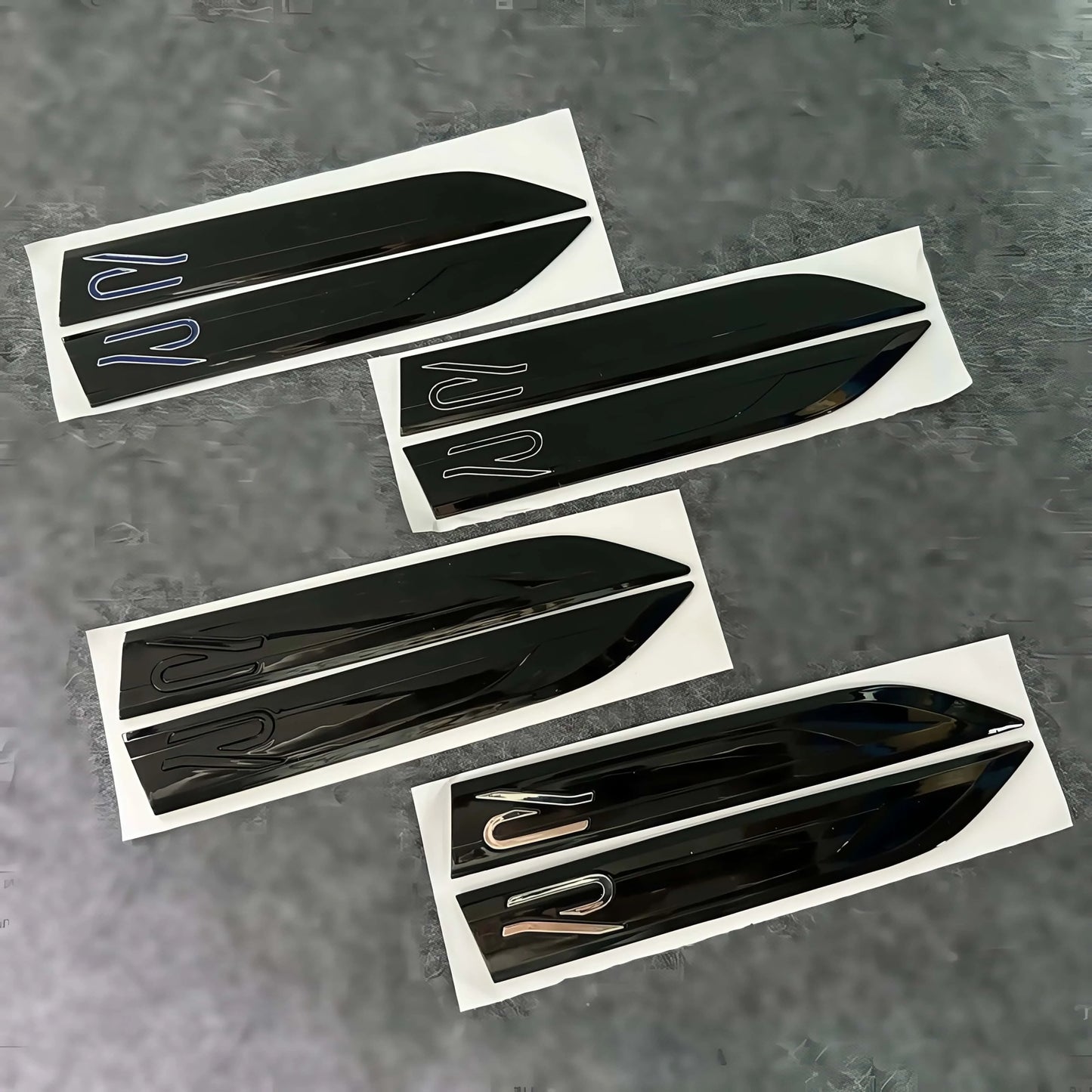 2Pcs R Line Car Stickers