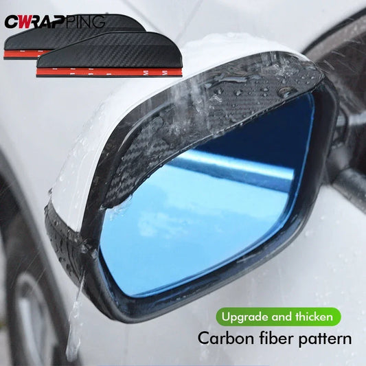 Carbon Fiber Rearview Mirror Rain Eyebrow