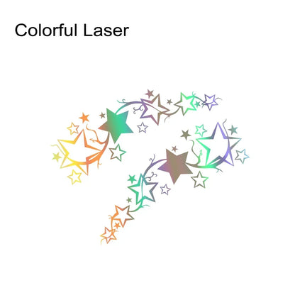 2Pcs Bright Star Car Side Stickers