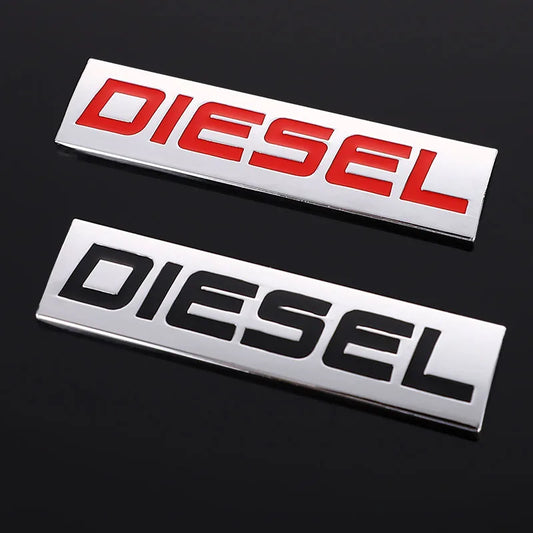 Adesivo de metal 3D para carro com logotipo diesel