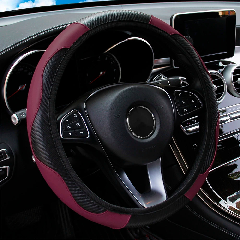 PU Leather Car Steering Wheel Cover Inner Ring 