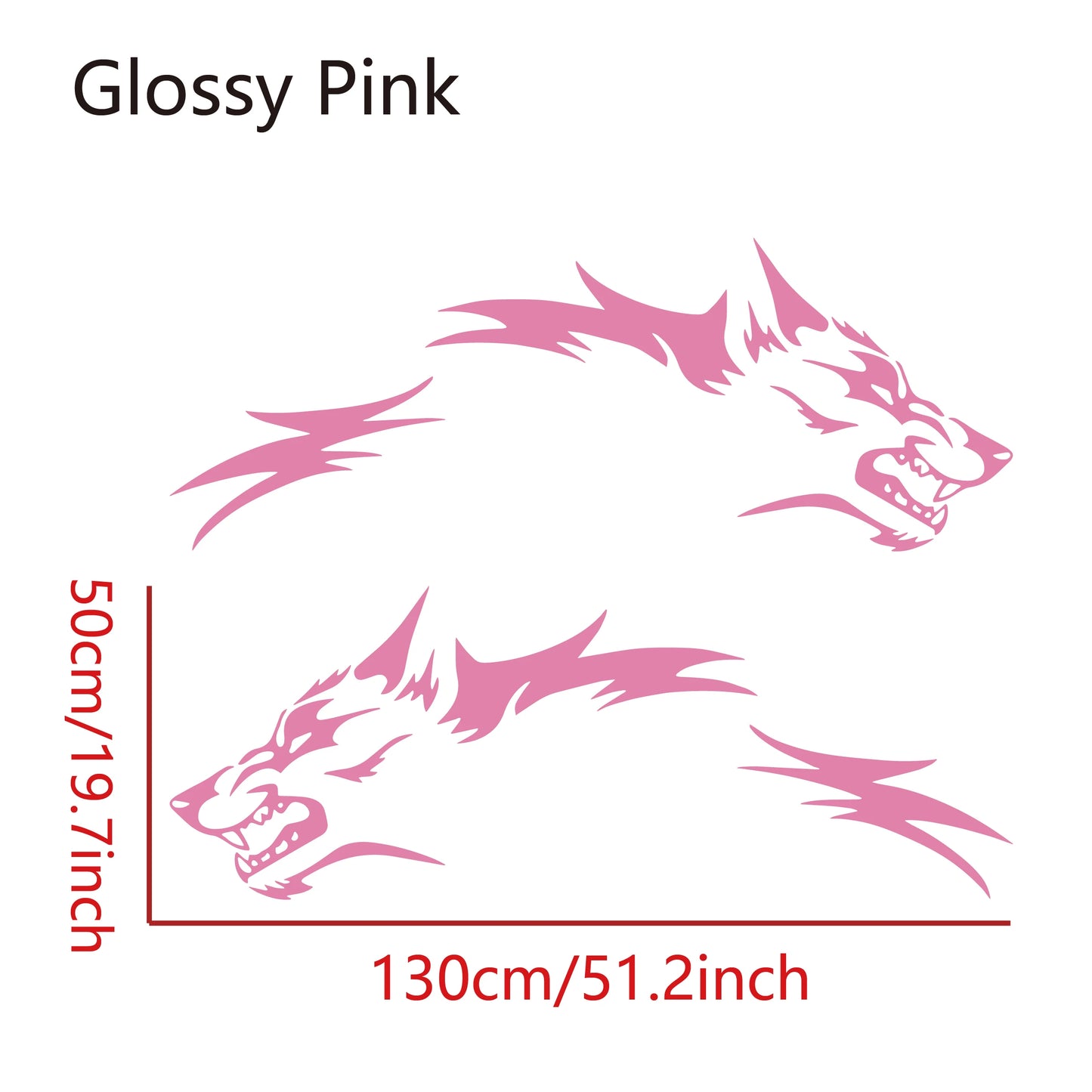 2PCS Wolf Car Stickers Waterproof Side