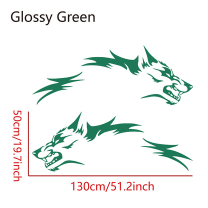 2PCS Wolf Car Stickers Waterproof Side