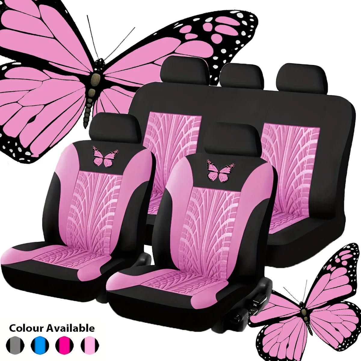 Butterfly Car Seat Cover Full Set 