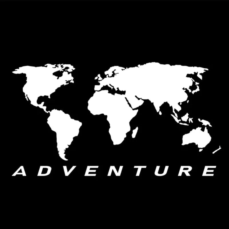 World Map Universal Sticker Car