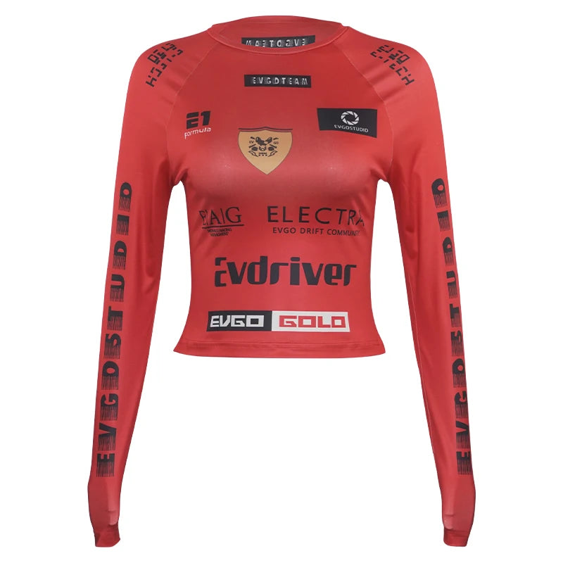 Women’s Racing Long Sleeve Crop Top