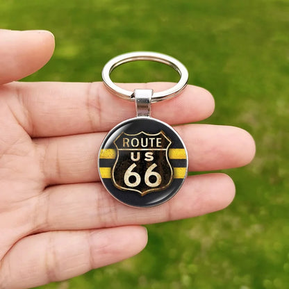 Chaveiro com sinal da Rota 66