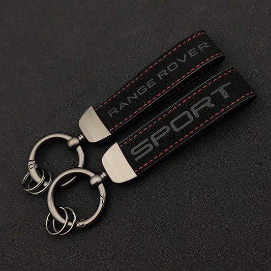 1. Luxury Black Leather Keychain