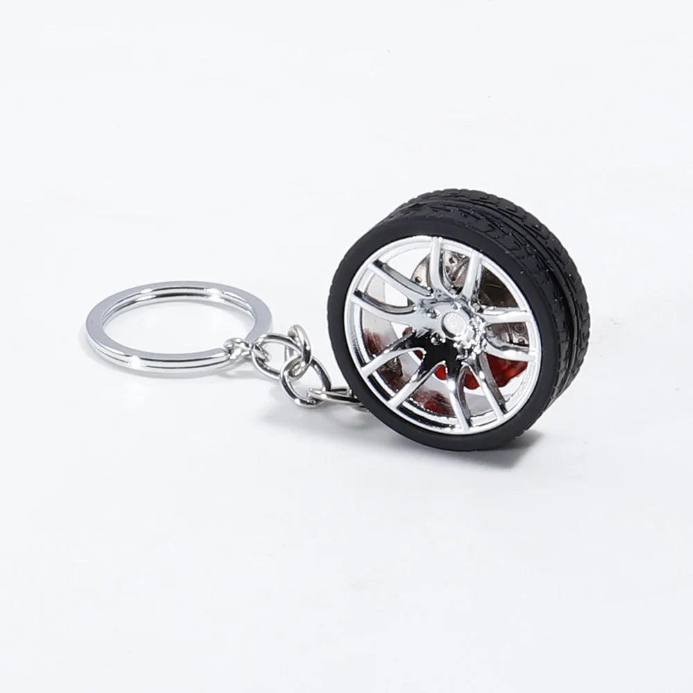 Car Wheel Rubber Keychain 