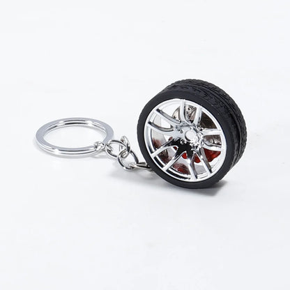 Car Wheel Rubber Keychain 