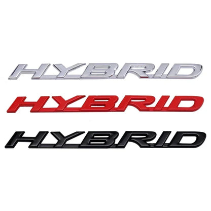 3D Metal HYBRID Logo Rear Trunk 