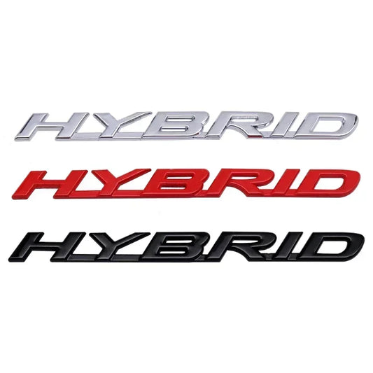 Porta-malas traseiro com logotipo HYBRID de metal 3D 