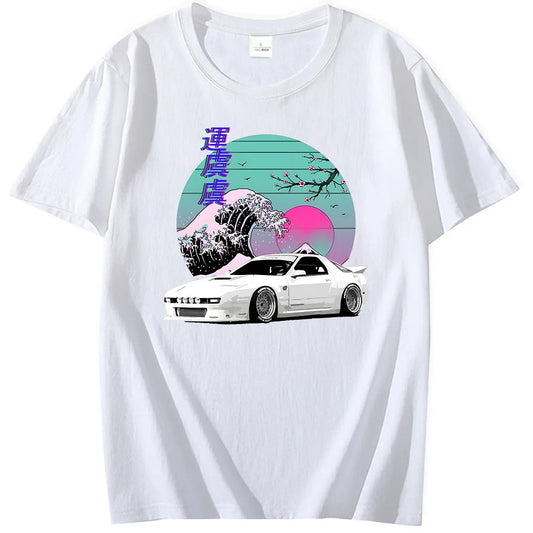 Car RX7 Print T-Shirt 