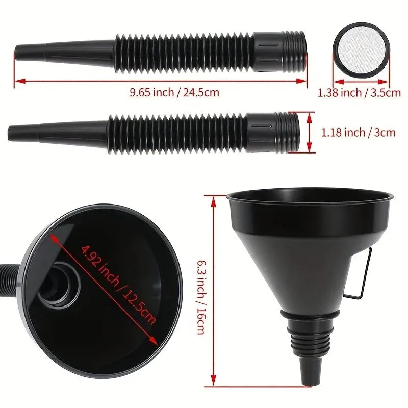 Multi Functional Flexible Fuel Funnel