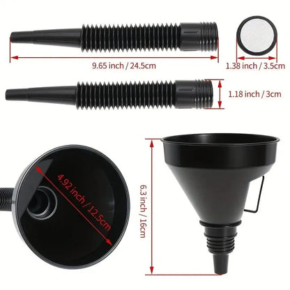 Multi Functional Flexible Fuel Funnel