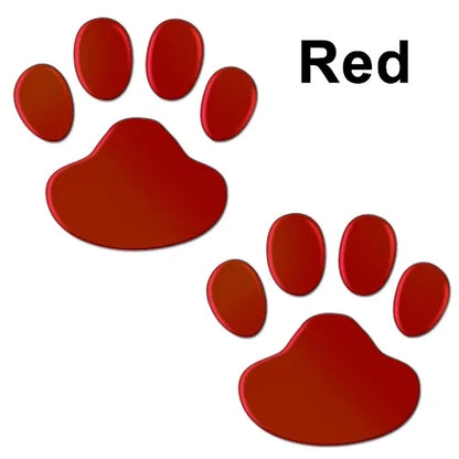 2Pcs/Set 3D Animal Foot Prints Car Sticker