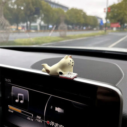 Car Dashboard Resin Cat
