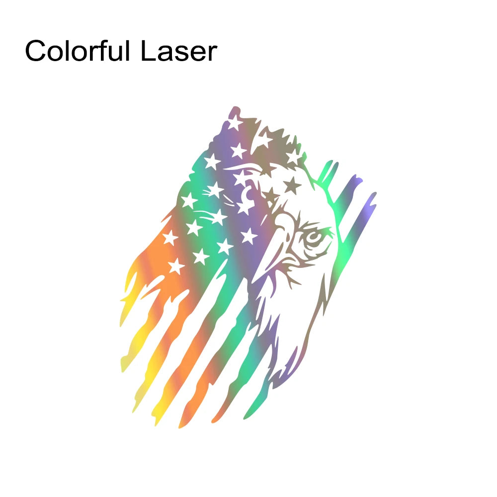 USA Flag Eagle Sticker for Car 