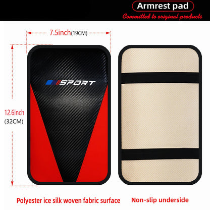 Almohadilla para reposabrazos de coche deportivo de cuero PU
