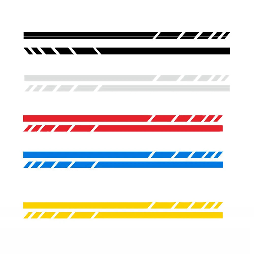 2PCS Stripes Sticker Rearview Mirror 