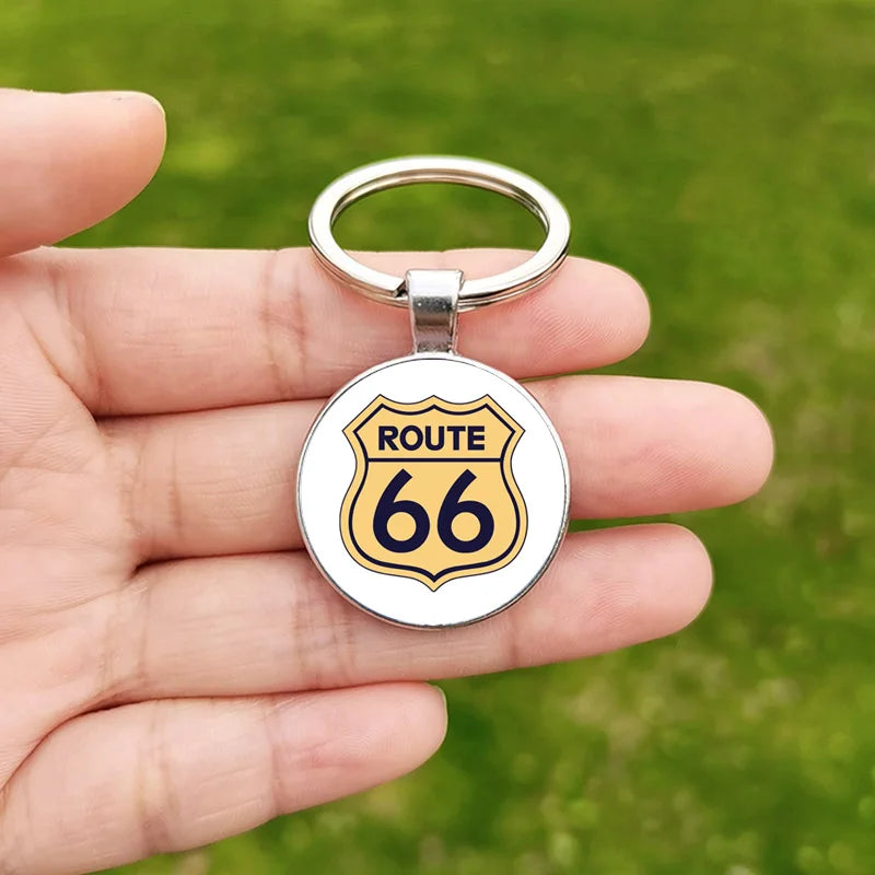 Chaveiro com sinal da Rota 66