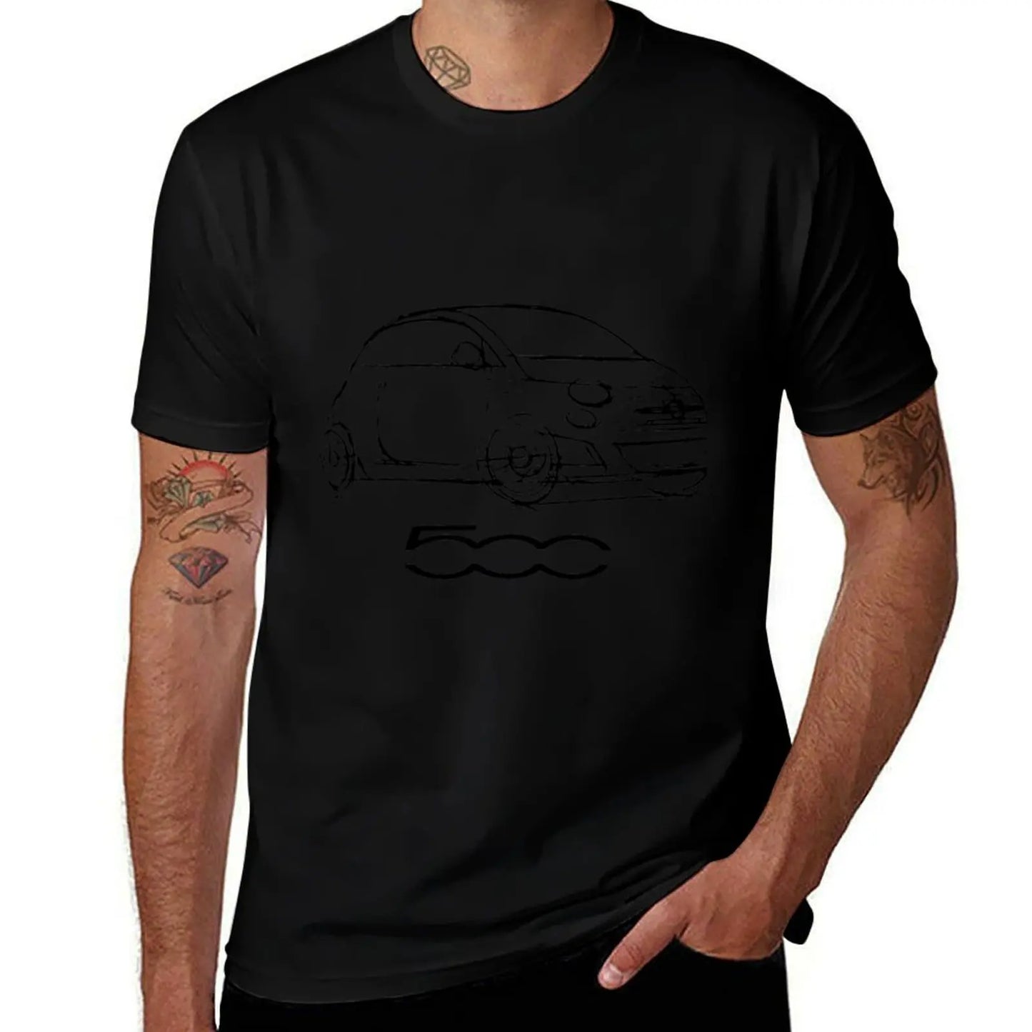 500 Cotton Black T-Shirt FT