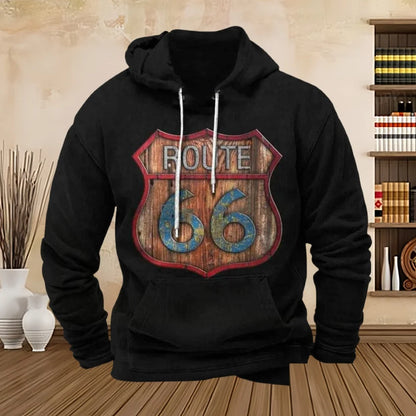 Felpa con cappuccio vintage Route 66