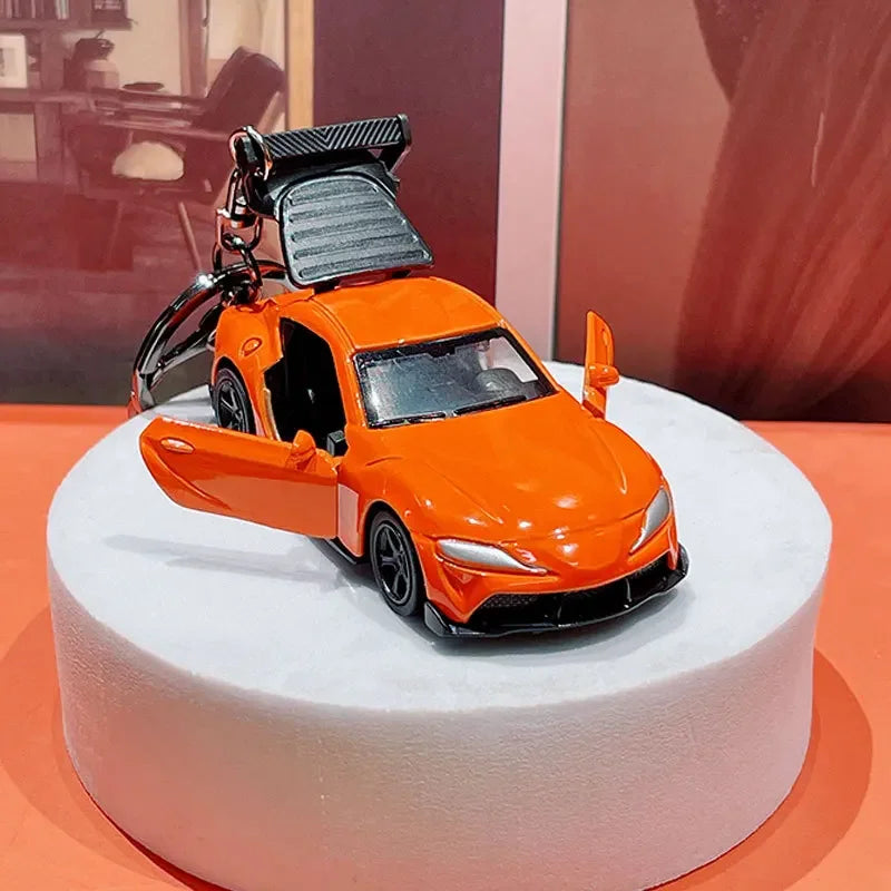 Sports Car Cartoon Keychain