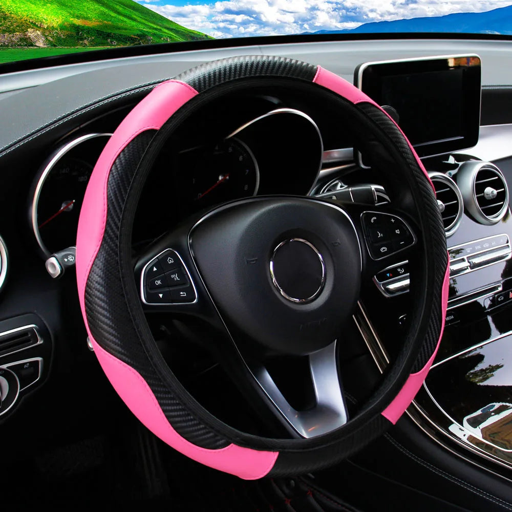 PU Leather Car Steering Wheel Cover Inner Ring 