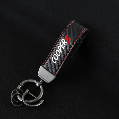Cooper S Carbon Fiber Keychain 